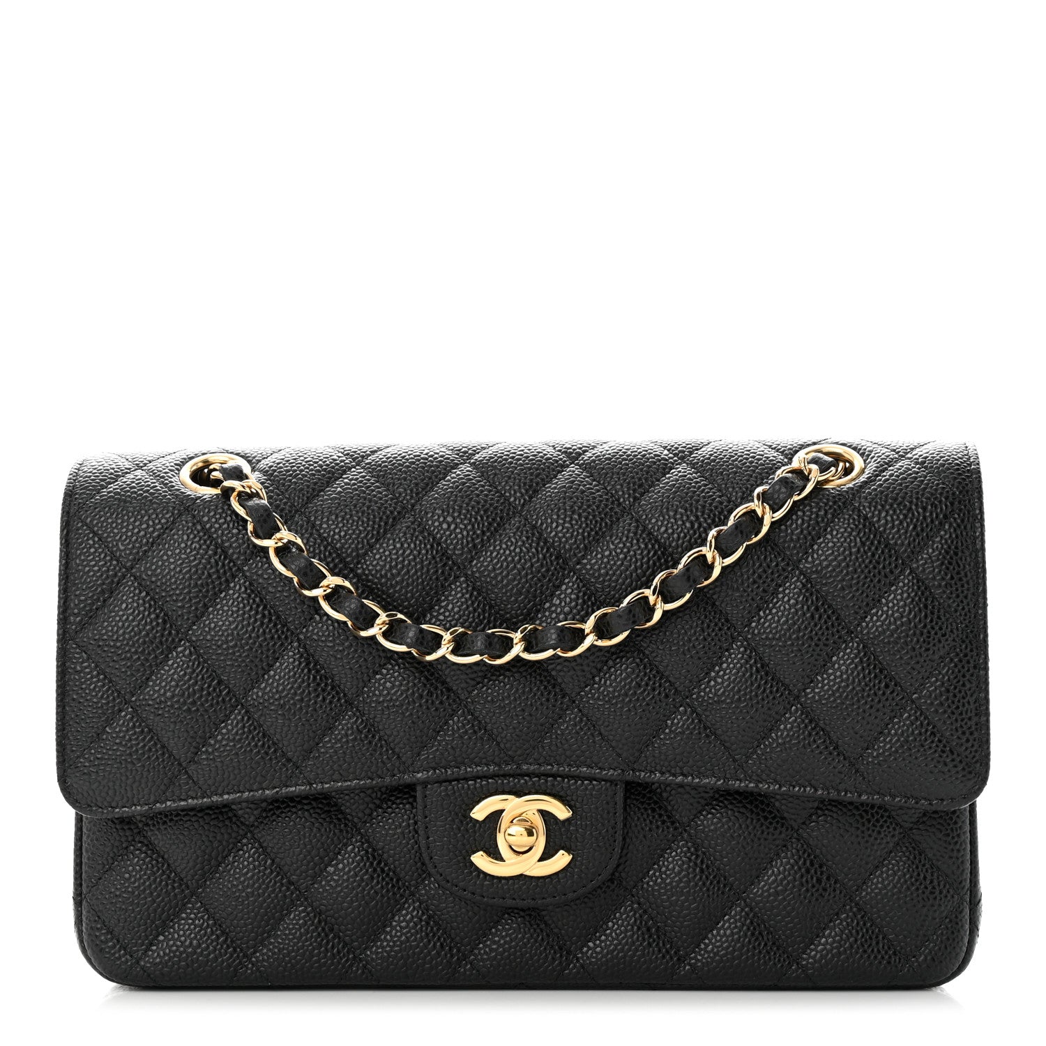 Chanel Caviar Quilted Medium Double Flap Black 1 of 10