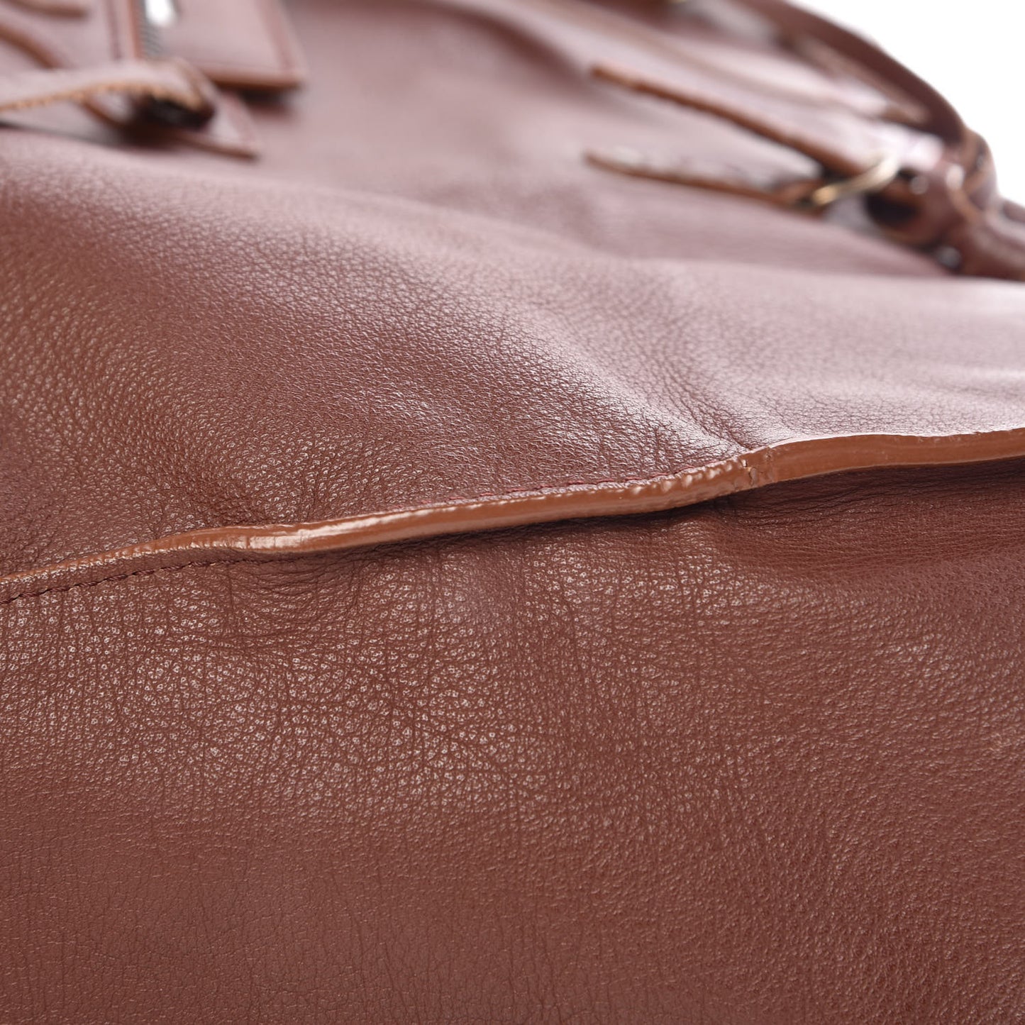 Calfskin Papier Flap Tote Castagna