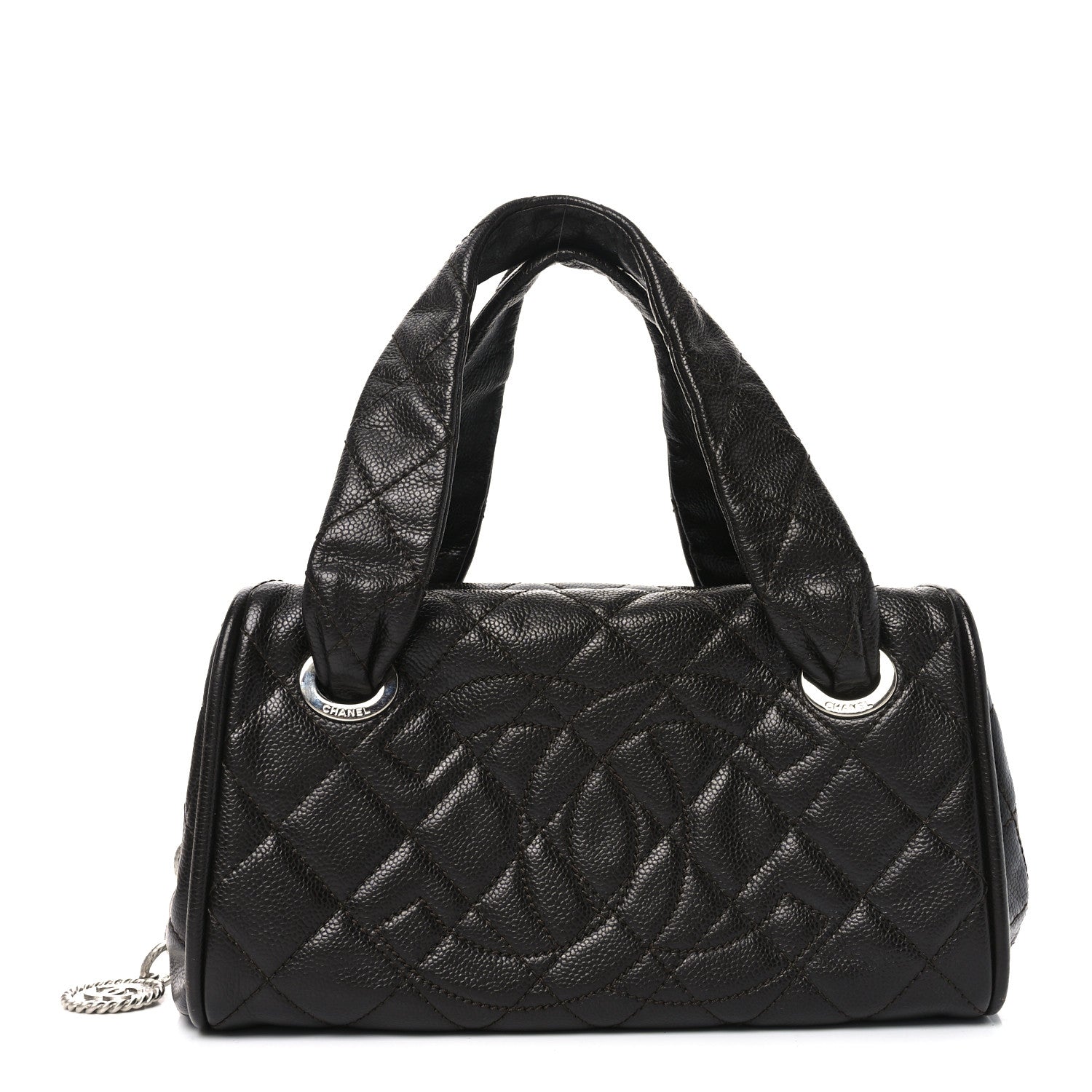 Chanel Caviar Quilted CC Timeless Bowler Dark Brown 1 of 10