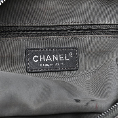 Chanel Metallic Calfskin Quilted Jumbo Chain Detail Flap Silver 14 of 14