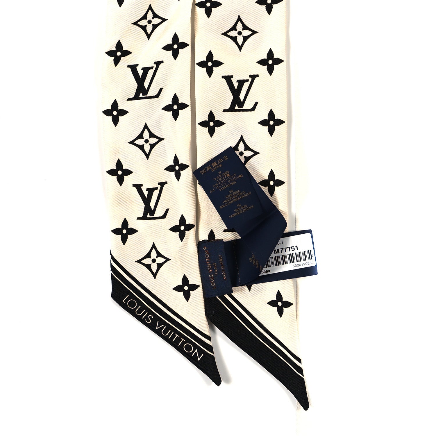 Louis Vuitton Silk Multicolor Bandeau White Multicolor 2 of 3