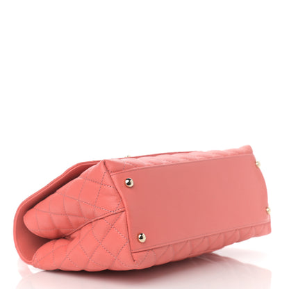 Chanel Caviar Quilted Small Coco Handle Flap Pink 4 of 11