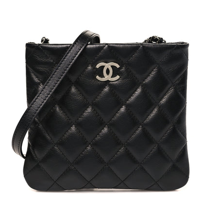 Chanel Lambskin Quilted Uniform Crossbody Bag Black 1 of 12
