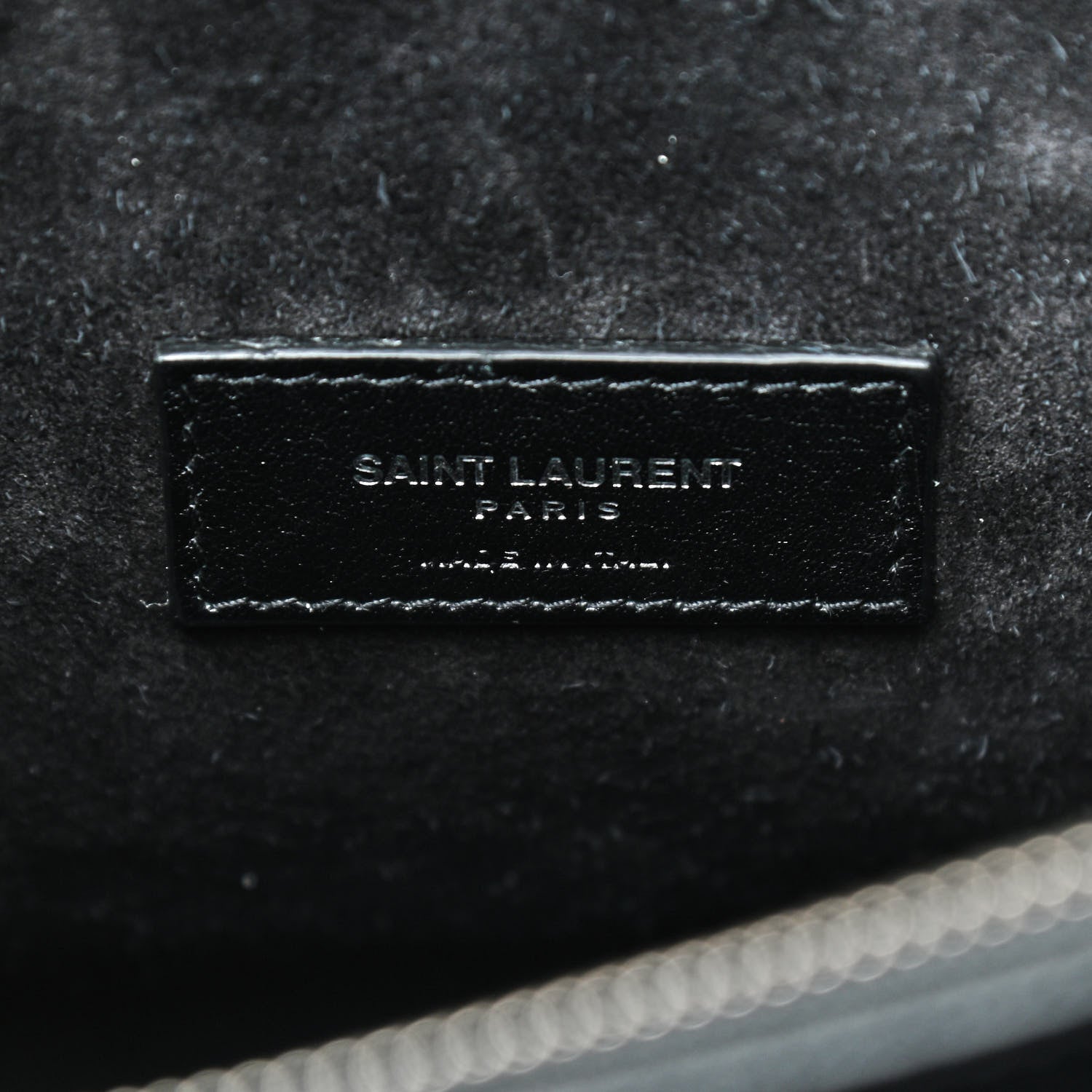 Saint Laurent Calfskin Crocodile Embossed Small Supple Sac de Jour Black 7 of 8