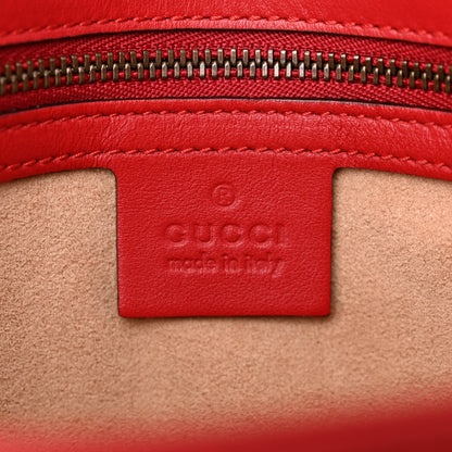 Gucci Calfskin Matelasse Small GG Marmont Shoulder Bag Hibiscus Red 6 of 12