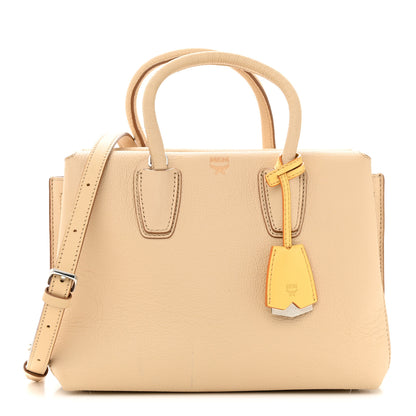 MCM Grained Calfskin Mini Milla Tote Beige 1 of 12