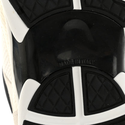 Chanel Mesh Suede Grained Calfskin Womens CC Sneakers 38.5 White Black 7 of 10