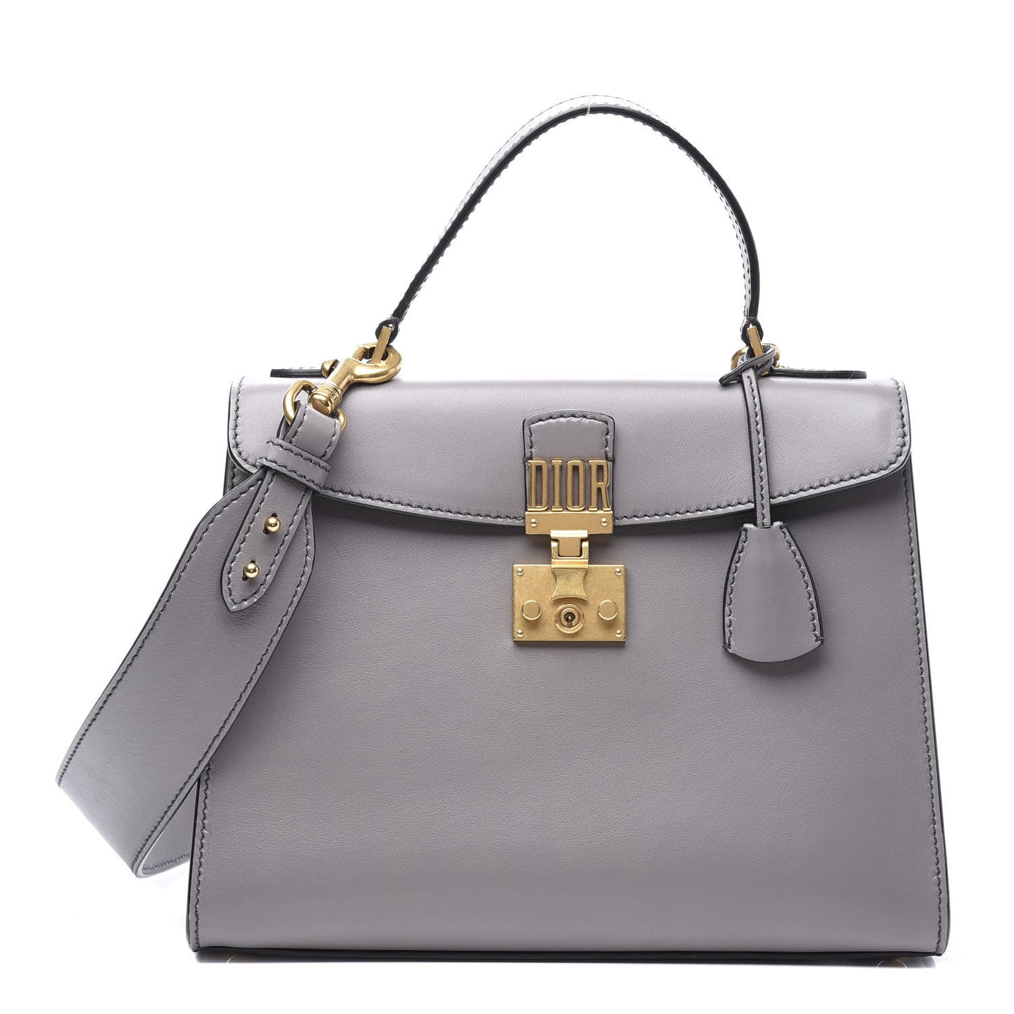 Calfskin Dioraddict Top Handle Iron Grey