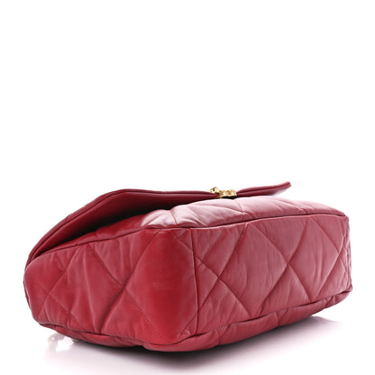 Chanel Goatskin Quilted Maxi Chanel 19 Flap Red 4 of 11