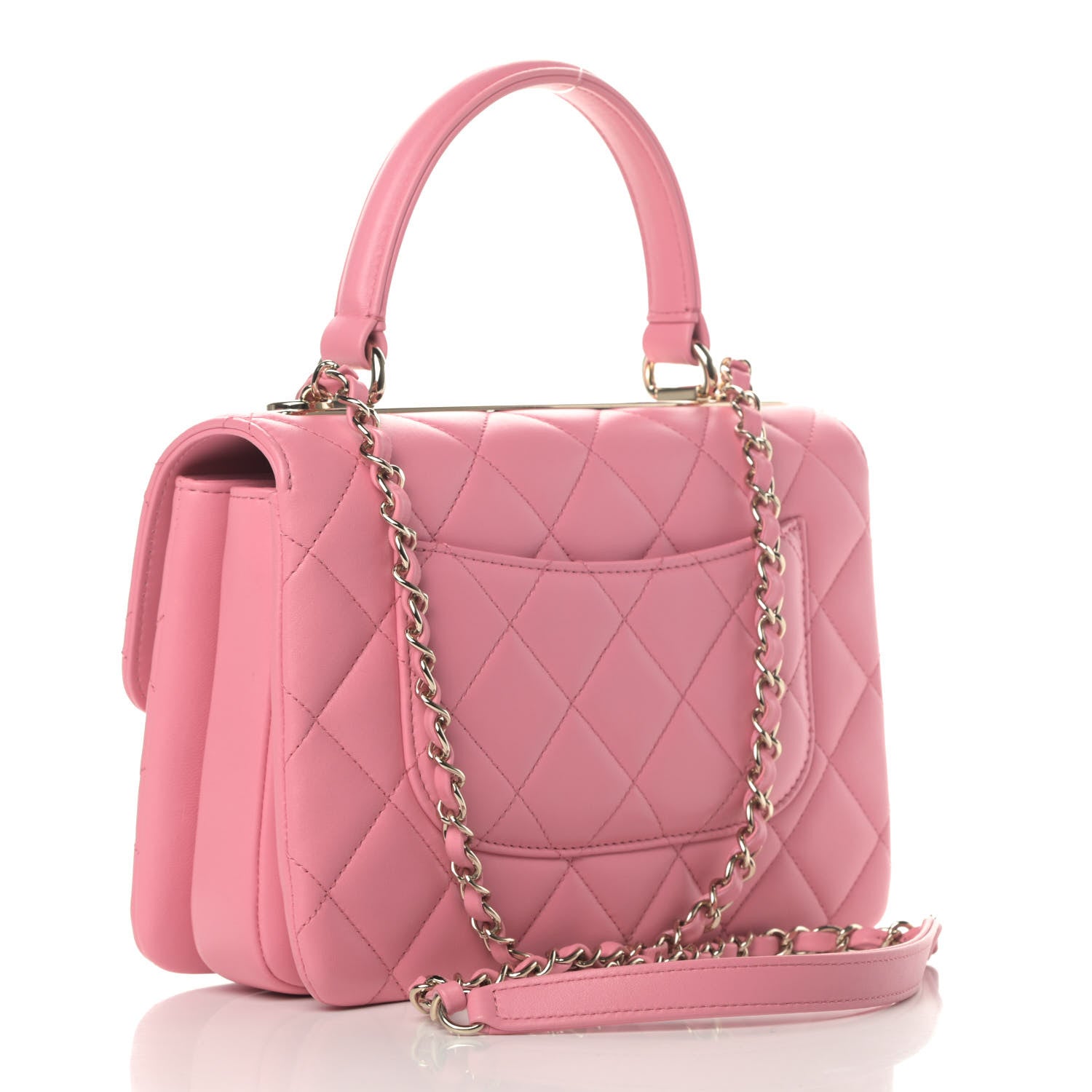 Chanel Lambskin Quilted Small Trendy CC Flap Dual Handle Bag Light Pink 2 of 4