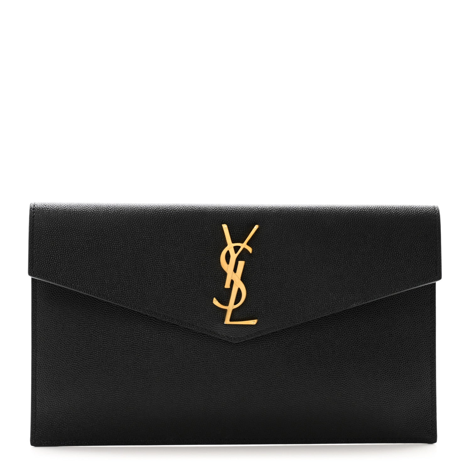 Saint Laurent Grain De Poudre Uptown Pouch Black 1 of 9