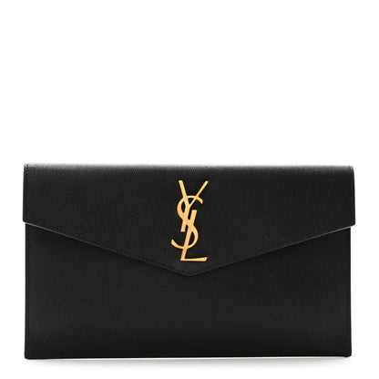 Saint Laurent Grain De Poudre Uptown Pouch Black 1 of 9