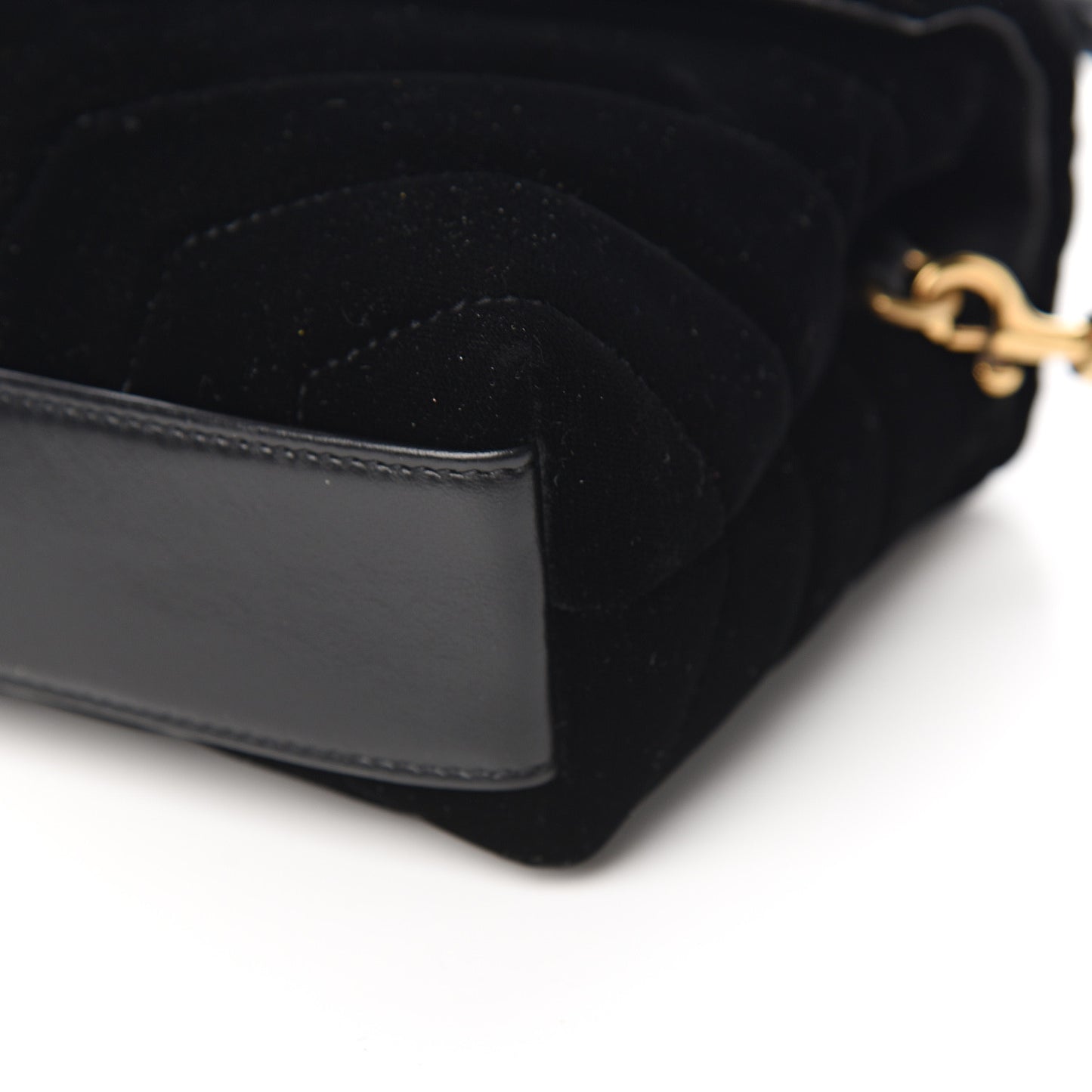 Velvet Y Quilted Monogram Toy Loulou Chain Satchel French Black
