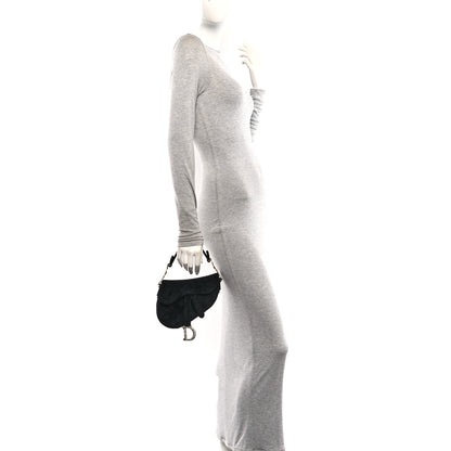 Christian Dior Velvet Crystal Mini Saddle Bag Black 2 of 10
