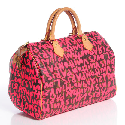 Louis Vuitton Monogram Graffiti Speedy 30 Fuchsia 3 of 7