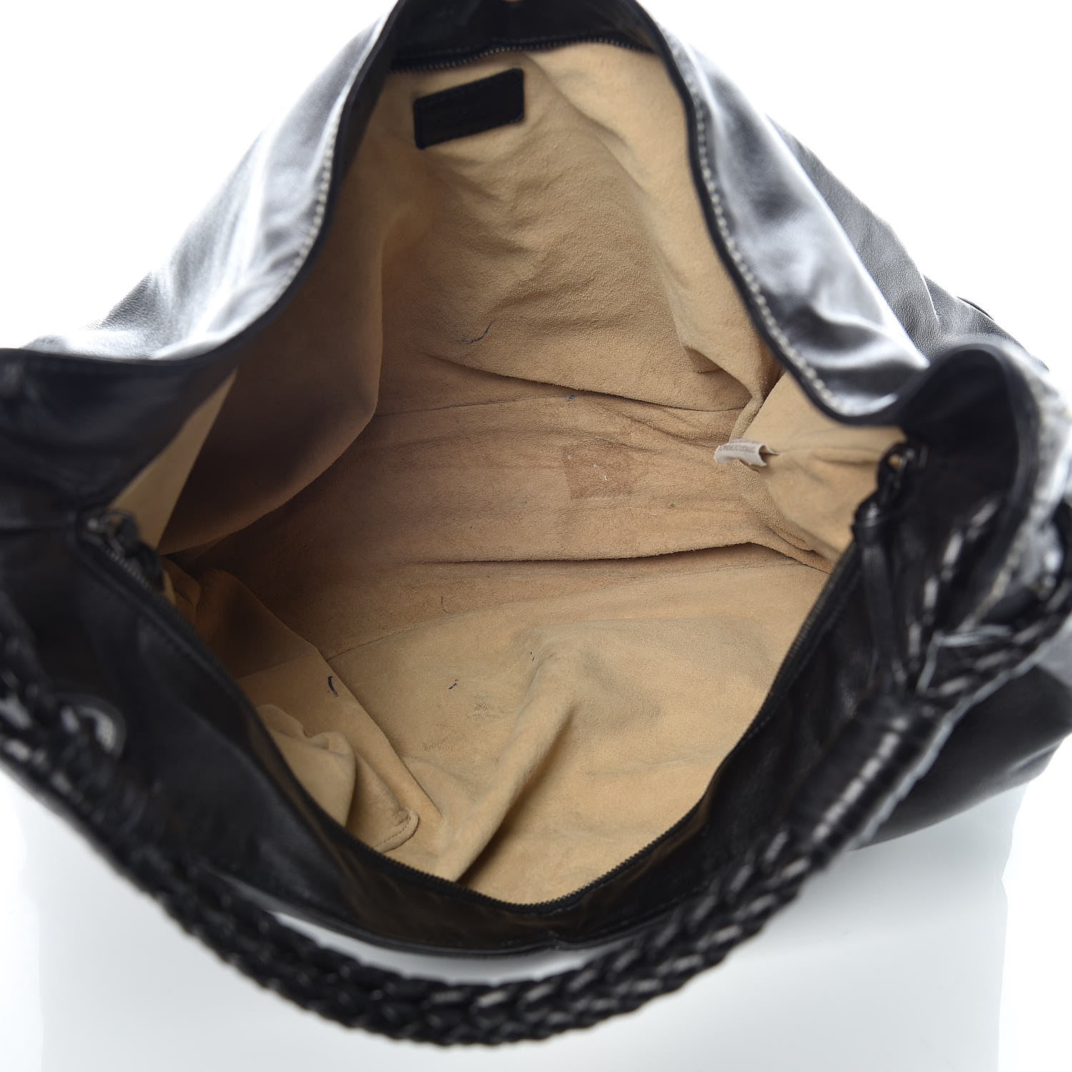 Bottega Veneta Smooth Lambskin Braided Hobo Black 5 of 12