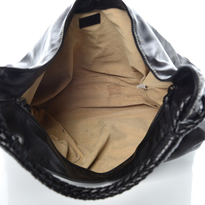 Bottega Veneta Smooth Lambskin Braided Hobo Black 5 of 12