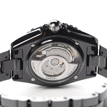 Chanel Stainless Steel Ceramic 38mm J12 Automatic Watch Black 4 of 6