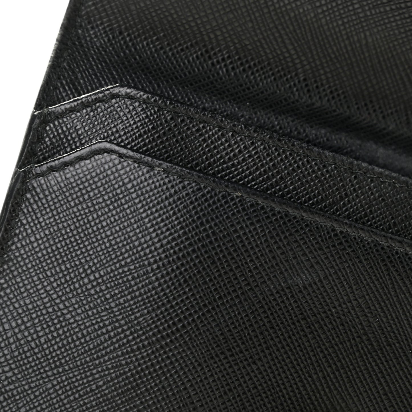 Saffiano Metal Flap Wallet Black