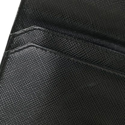 Prada Saffiano Metal Flap Wallet Black 14 of 15