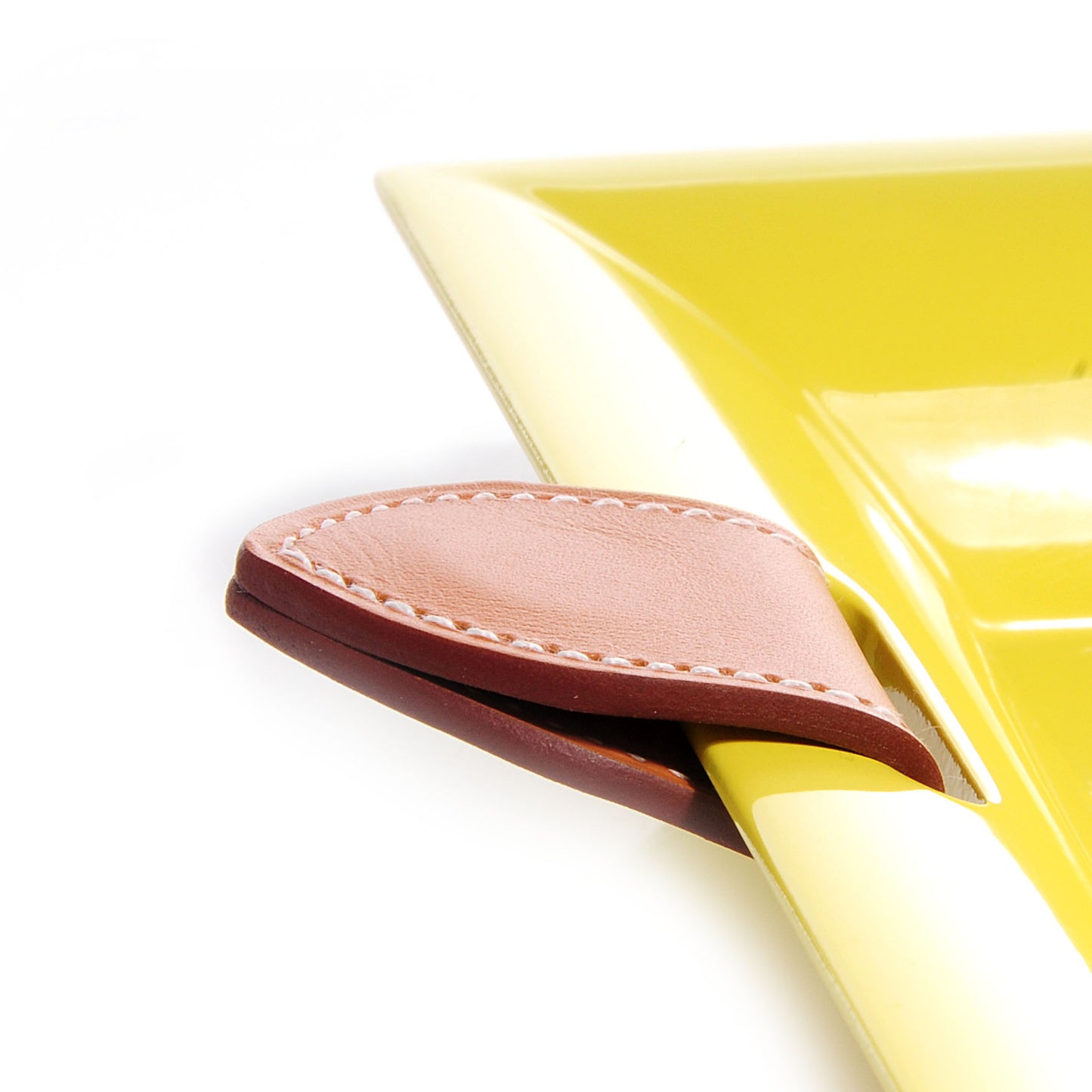 Lacquered Wood Chamonix Chakor PM Change Tray Chartreuse