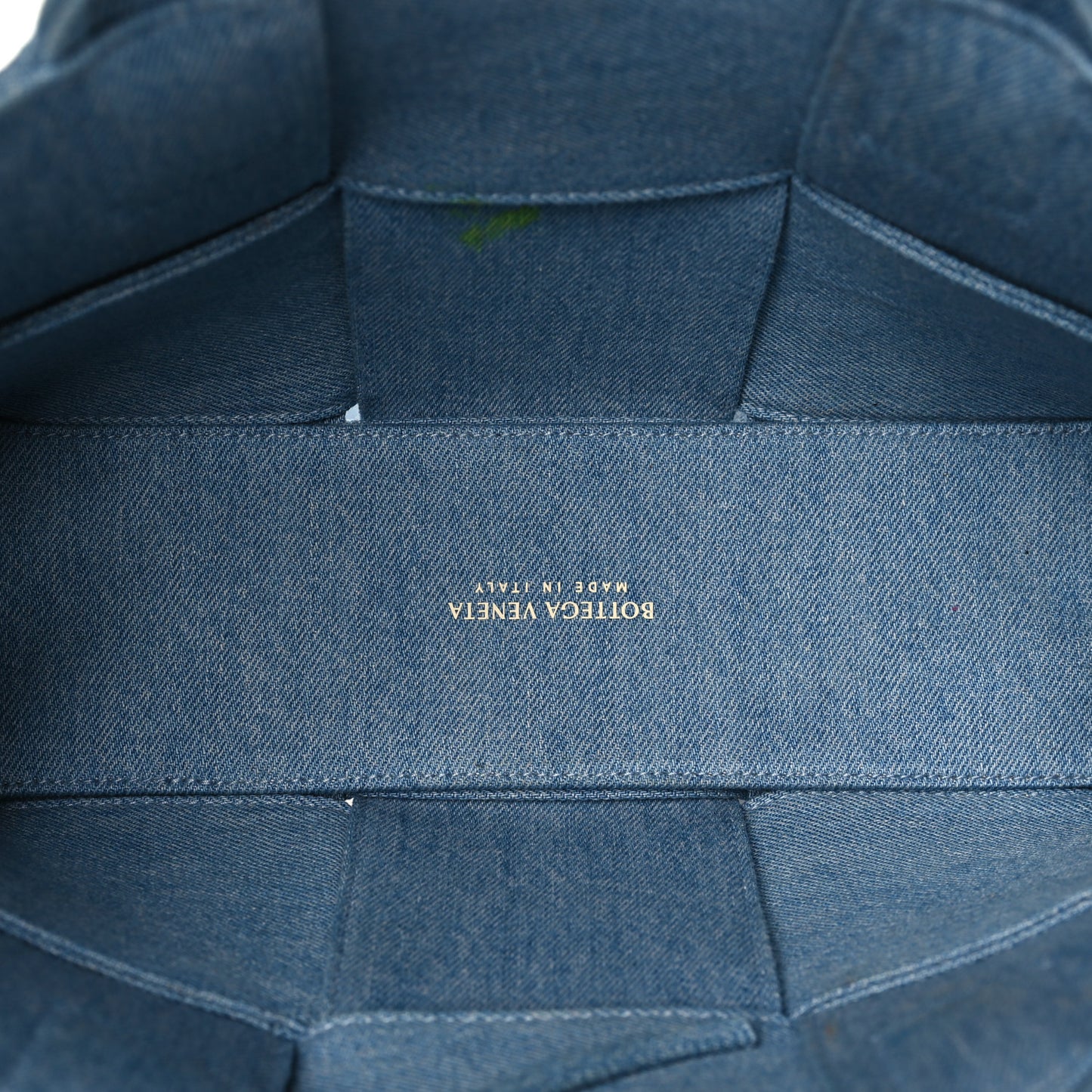 Denim Maxi Intrecciato Mini Arco Tote Blue