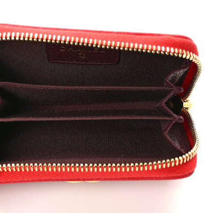 Chanel Sheepskin Quilted Mademoiselle Vintage Zip Coin Purse Red 5 of 8