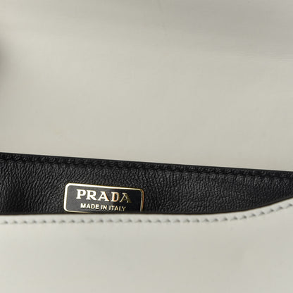 Prada City Calf Raffia Saffiano Cahier Bag Naturale White 6 of 9