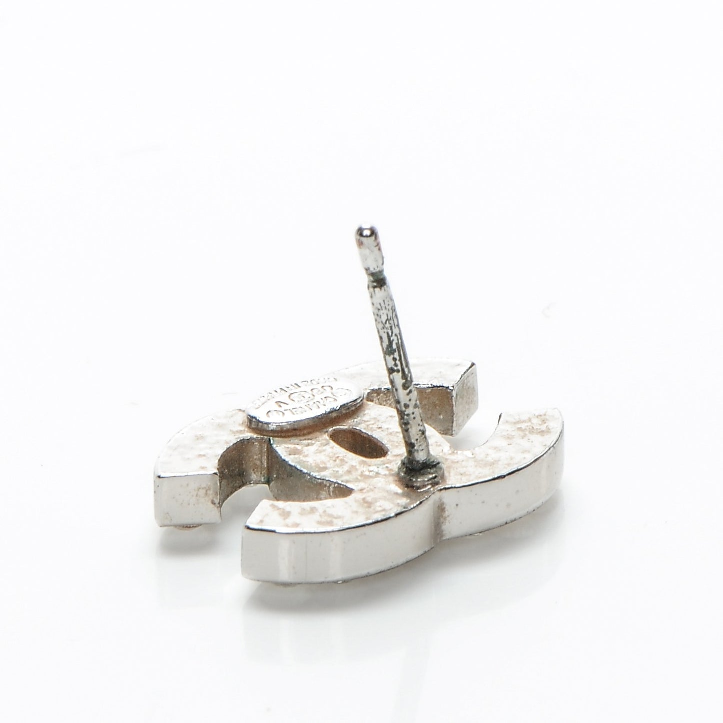 Crystal CC Earrings Silver