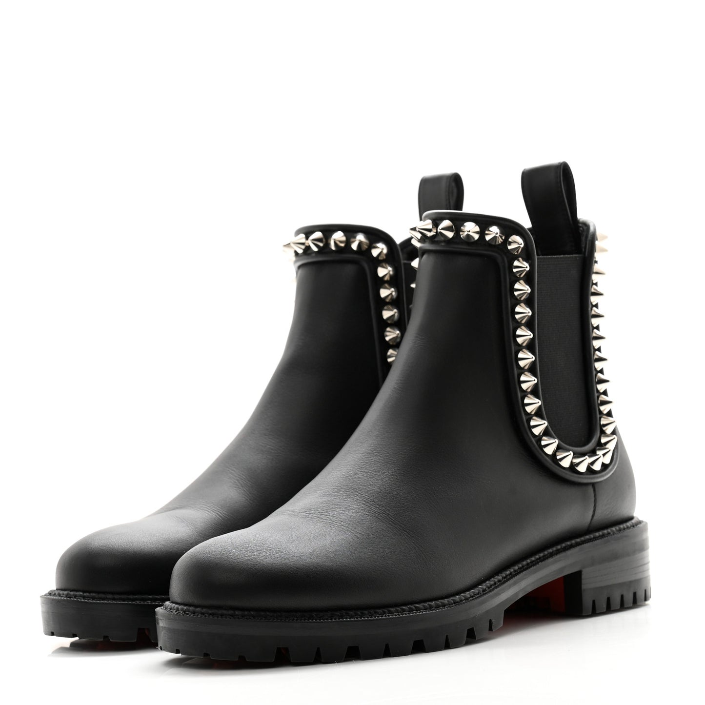 Nappa Spiked Capahutta Flat Chelsea Boots 37.5 Black