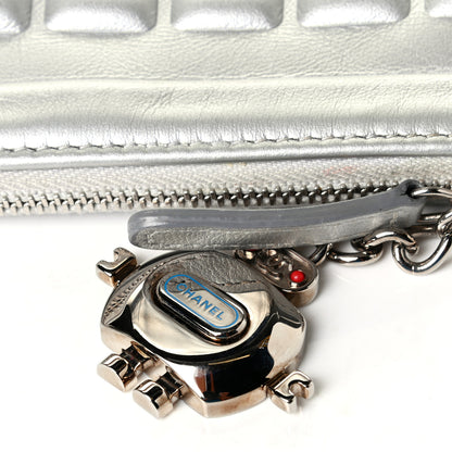 Chanel Metallic Calfskin Keyboard Pouch Silver 6 of 6