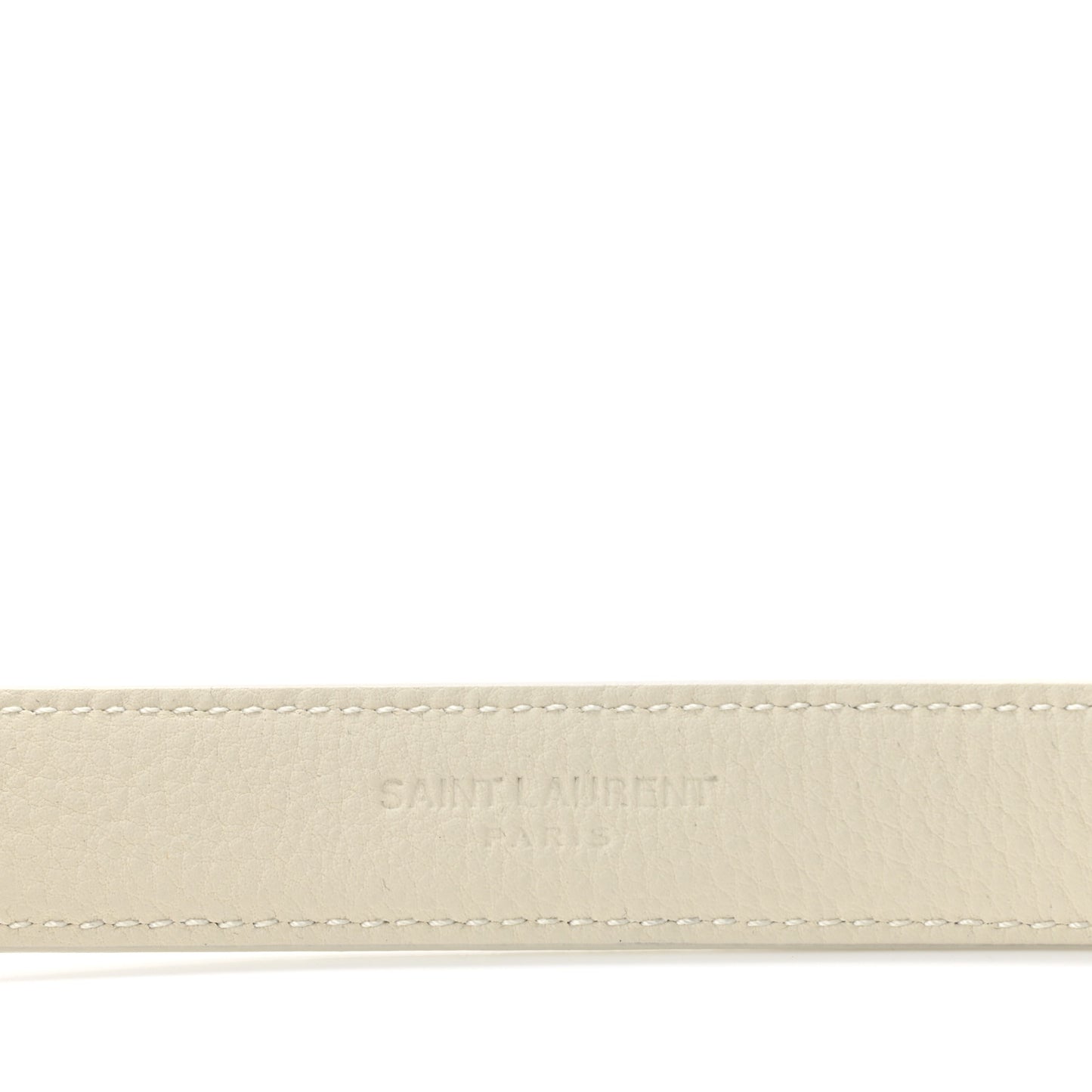 Smooth Calfskin Monogram Square Buckle Belt 95 White