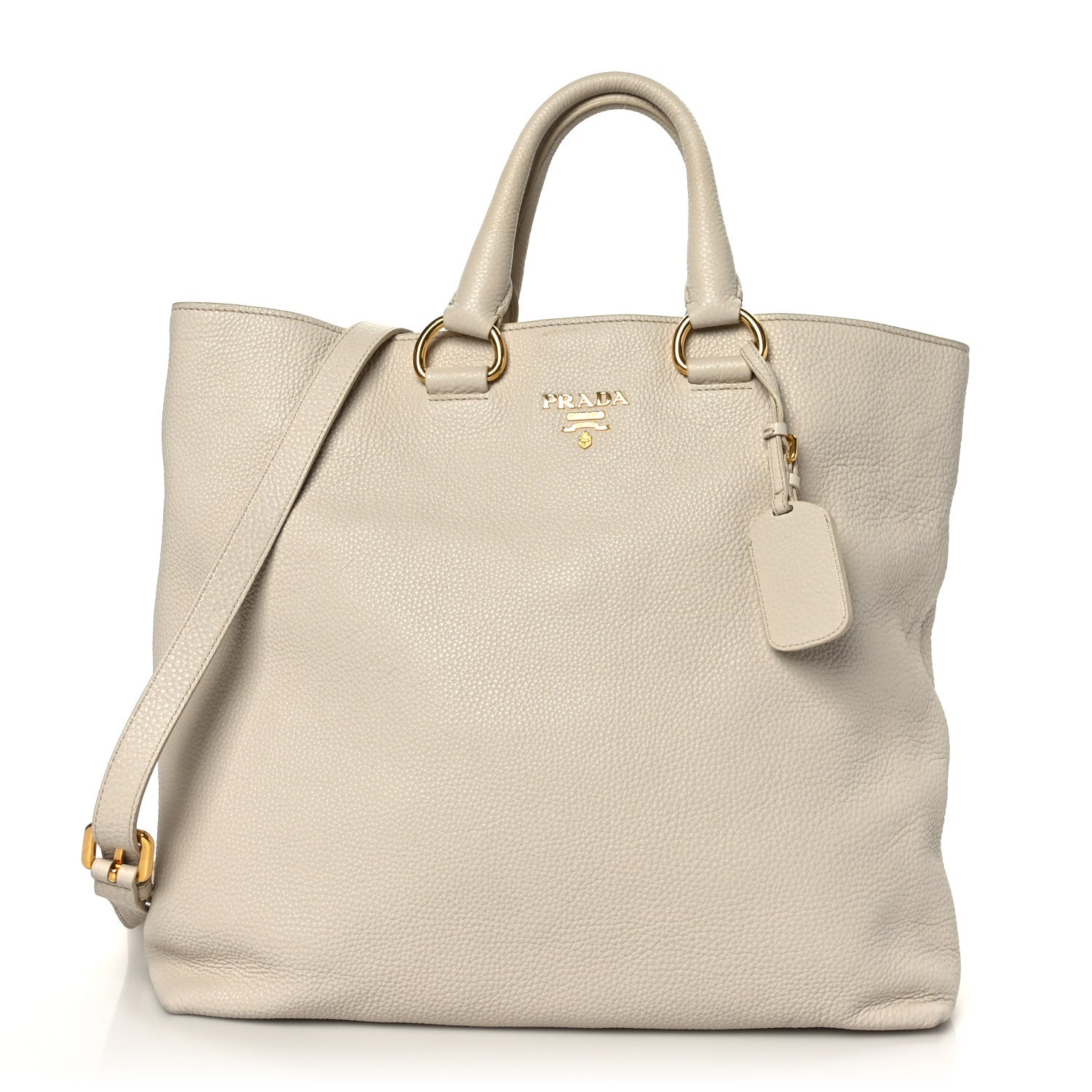 Prada Vitello Daino Tote Talco 1 of 8