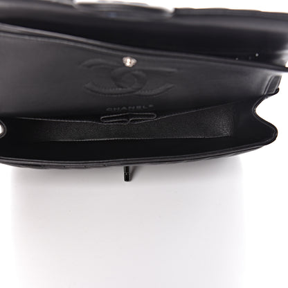 Chanel Lambskin Chevron Quilted Medium Double Flap So Black 5 of 11