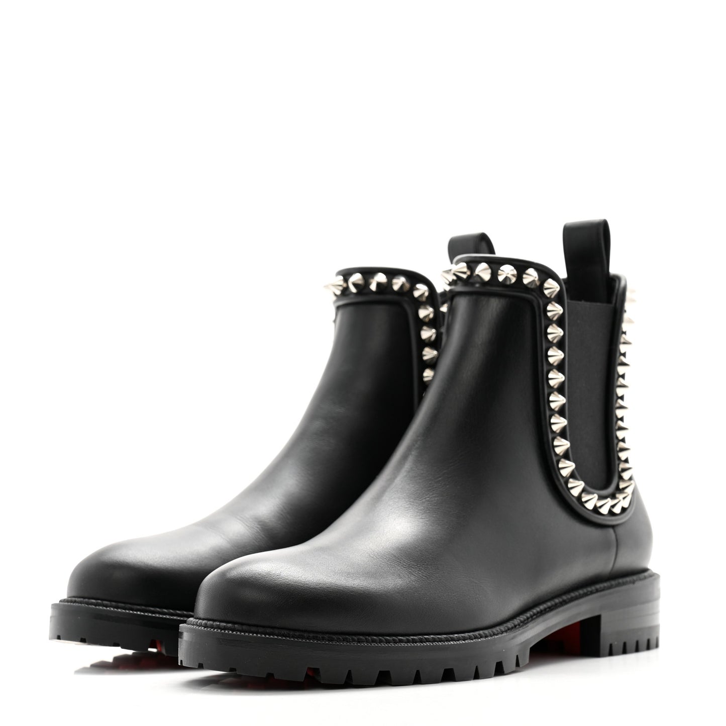 Nappa Spiked Capahutta Flat Chelsea Boots 40.5 Black