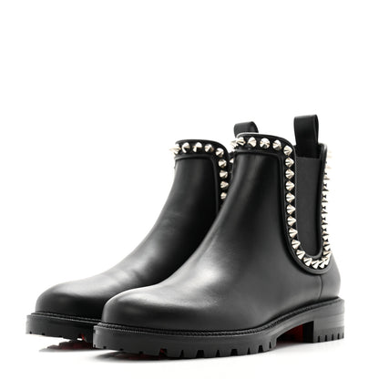 Christian Louboutin Nappa Spiked Capahutta Flat Chelsea Boots 40.5 Black 3 of 9