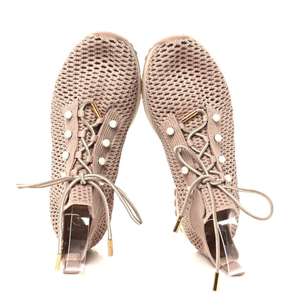 Jimmy Choo Veles Knit Pearly Lace Up Sneaker 38 Light Pink 2 of 8