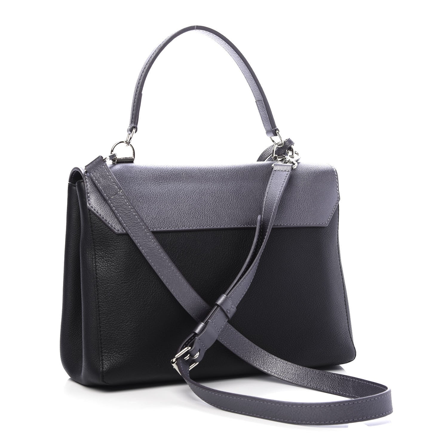 Louis Vuitton Soft Calfskin Eyelet Lockme II Top Handle Gris Silver 4 of 10