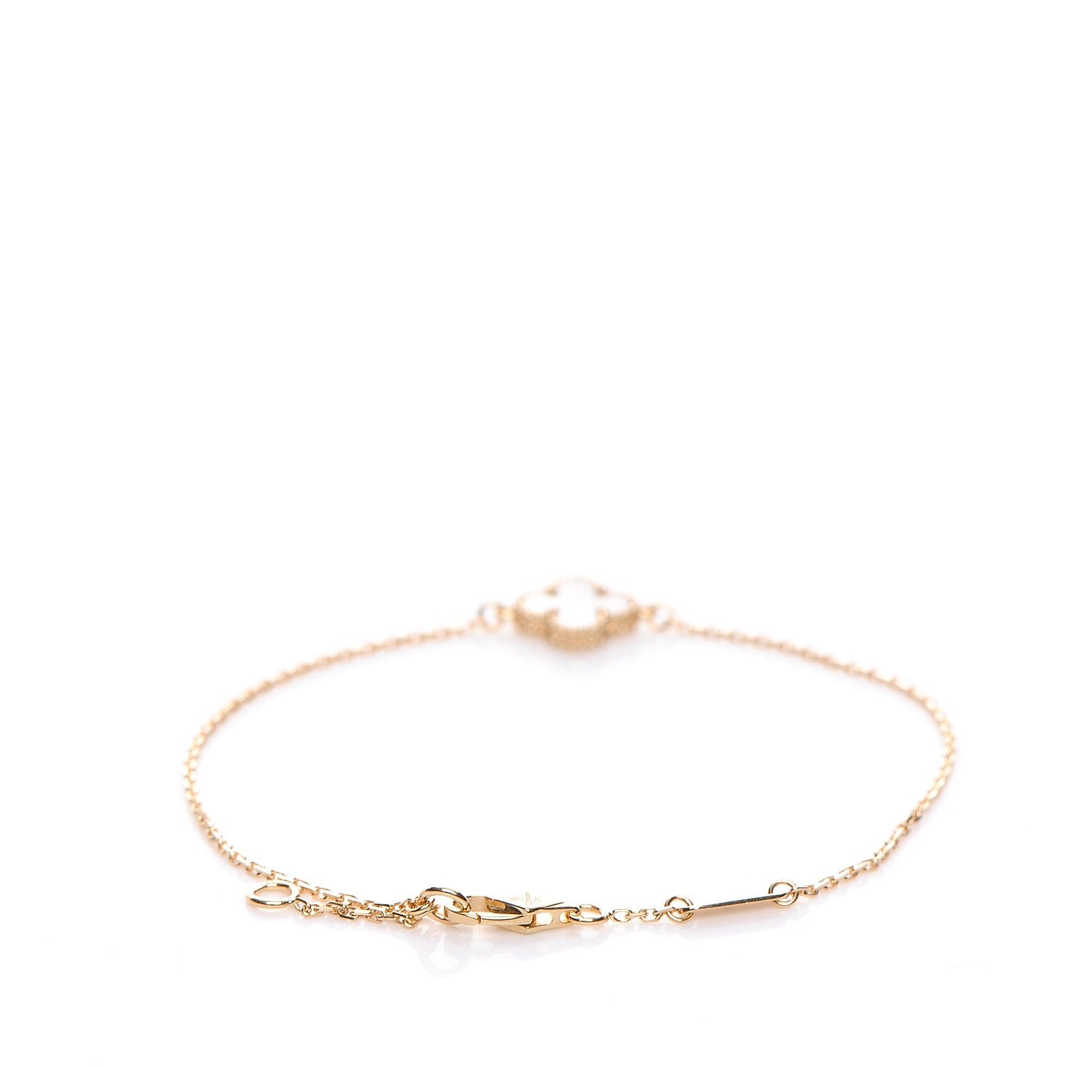 Van Cleef & Arpels 18K Yellow Gold Mother of Pearl Sweet Alhambra Bracelet 3 of 7
