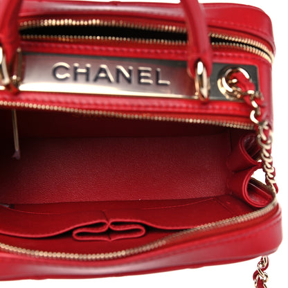Chanel Lambskin Quilted Small Trendy CC Bowling Bag Red 6 of 12