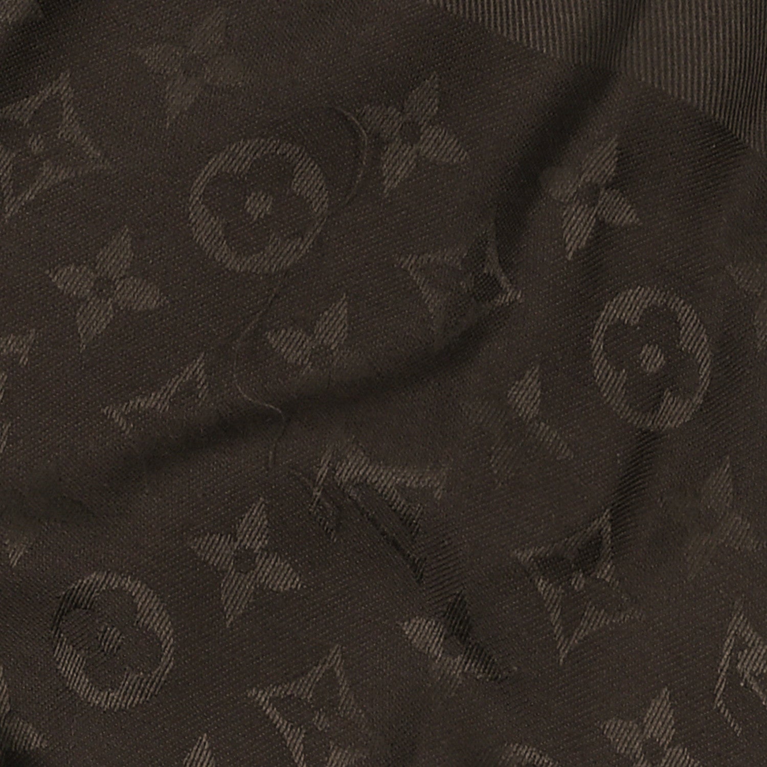 Louis Vuitton Wool Monogram Fringe Scarf Brown 5 of 5
