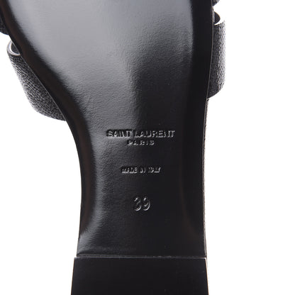 Saint Laurent Grain De Poudre Nu Pied 05 Slide Sandals 39 Black 8 of 9
