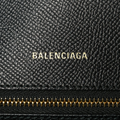 Balenciaga Signature Grained Calfskin Logo M Ville Top Handle Bag Black 6 of 10