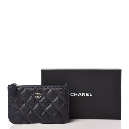 Chanel Caviar Quilted Small Cosmetic Case Navy 8 of 8