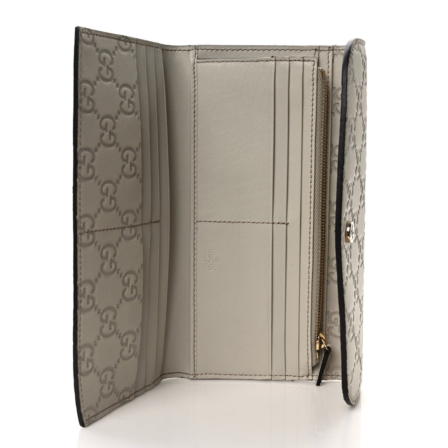 Gucci Guccissima Interlocking G Continental Wallet White 5 of 9