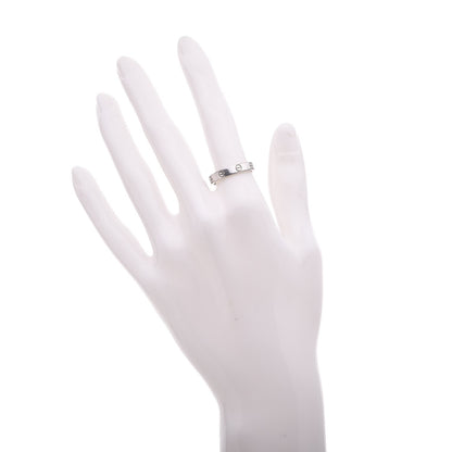 Cartier 18K White Gold 3.5mm LOVE Wedding Band Ring 54 6.75 2 of 7