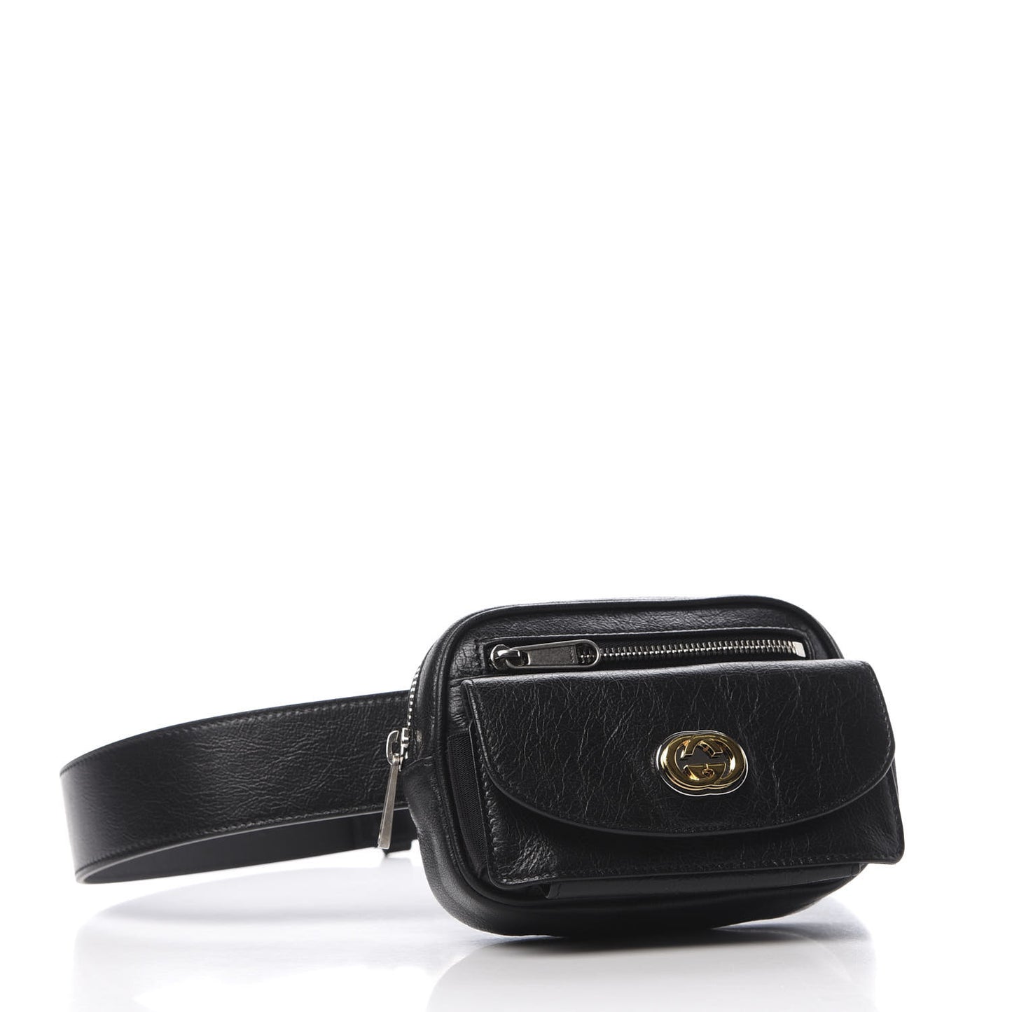Fluffy Calfskin Mini Morpheus Belt Bag 90 36 Black