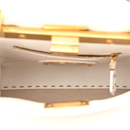 Fendi Cuoio Romano Selleria Mini Peekaboo Iconic Satchel White 5 of 11