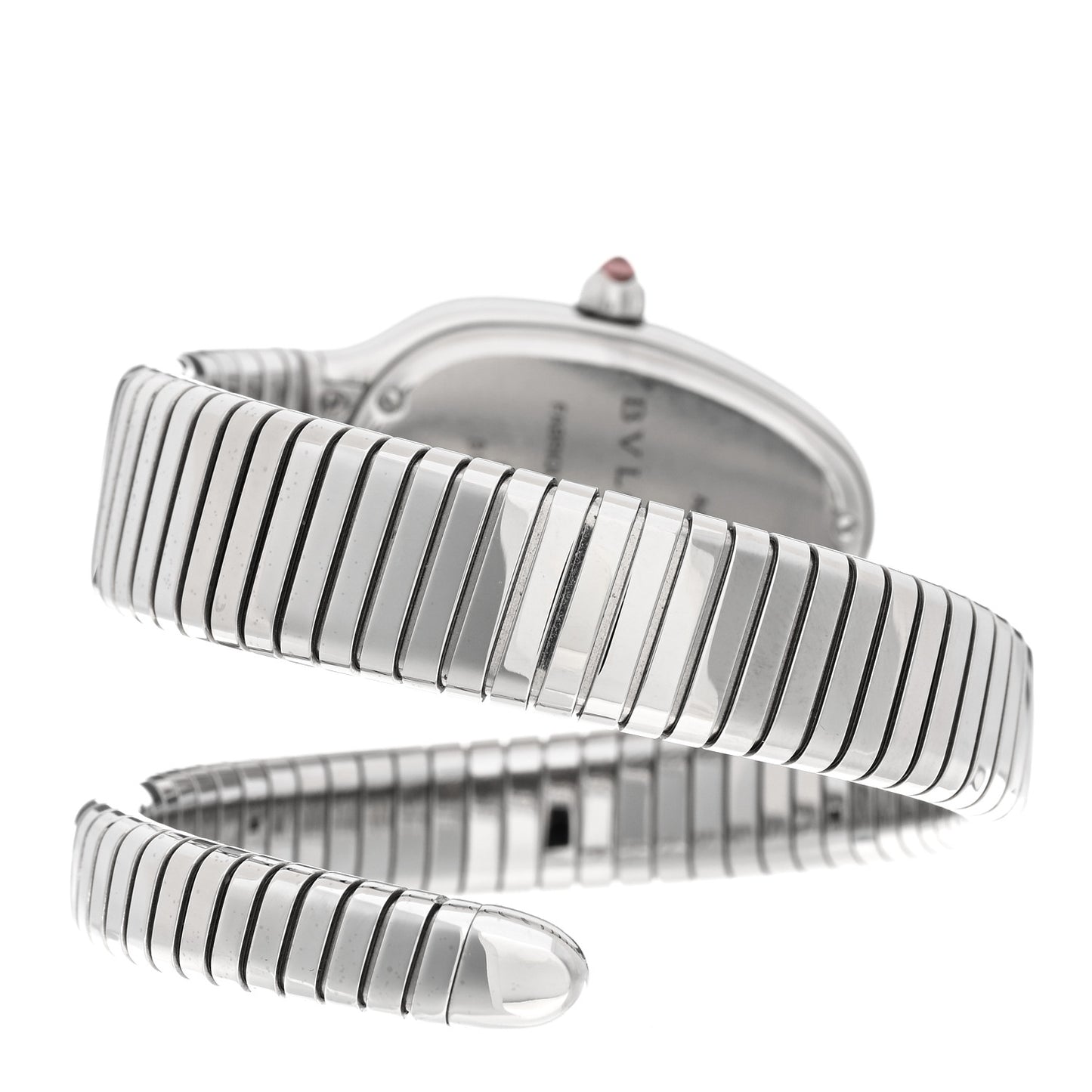 Stainless Steel 35mm Serpenti Tubogas Quartz Watch Black