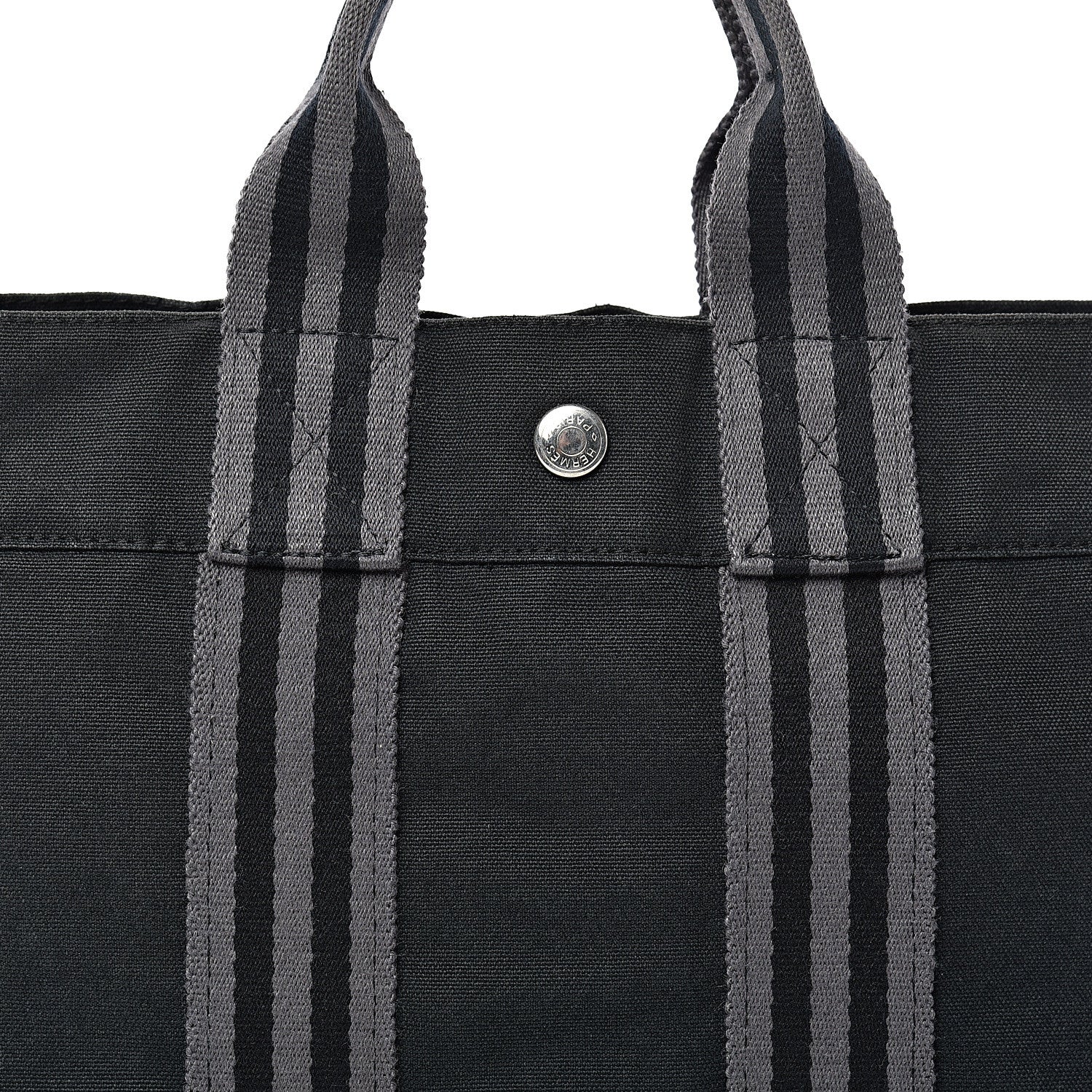 Hermes Canvas Herline PM Tote Black 6 of 16